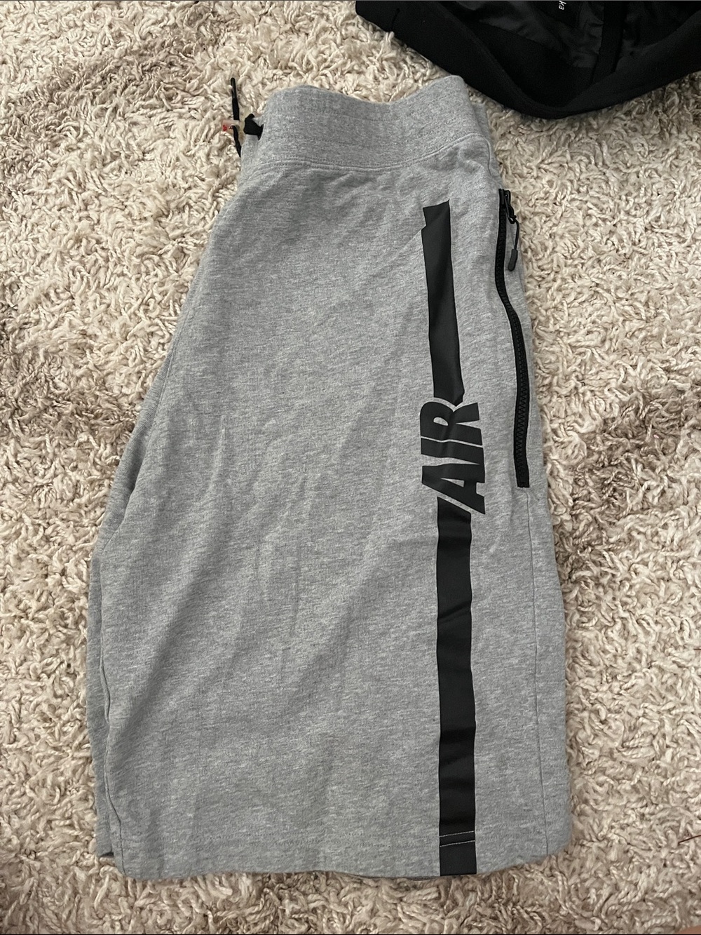 Nike Gray Athletic Shorts with Black Stripe